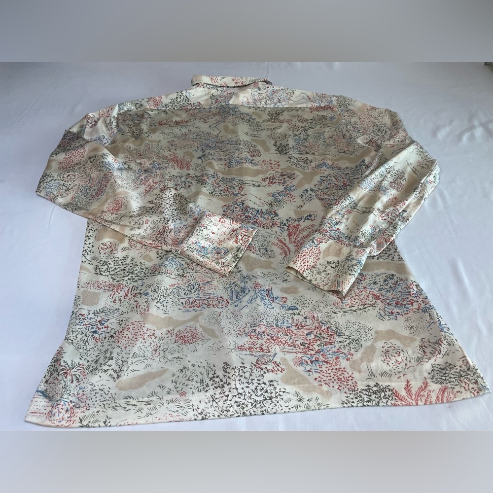 Men's Cream Patterned Shirt - Picture 7 of 13